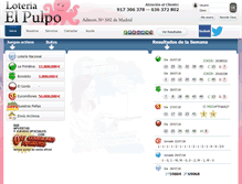 Tablet Screenshot of loteriaelpulpo.com